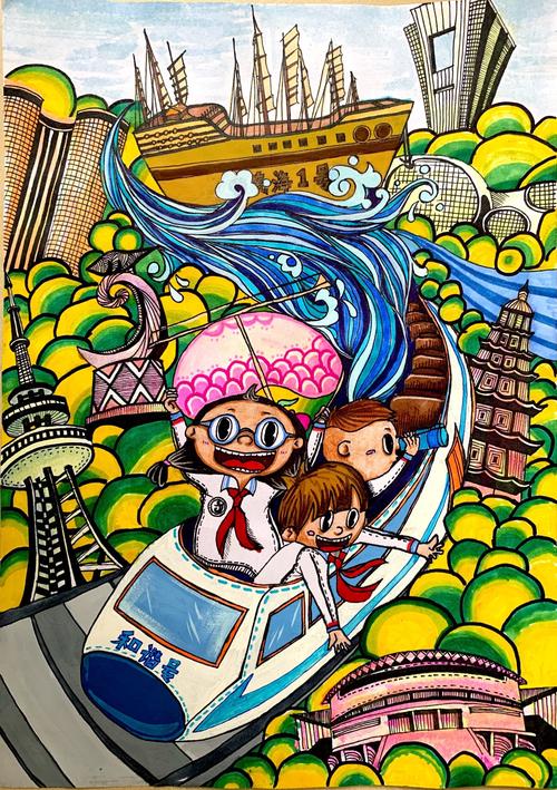 阳江创建森林城市绘画作品(职院附属学校)