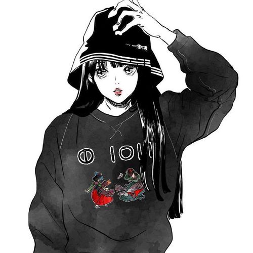 酷酷的女孩插画图集,帅气的女孩子插画图片