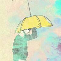 qq情侣头像黑白撑伞:我们识于雨天