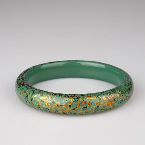 冬官犀皮漆器天然大漆复古手镯古法非遗传承漆器