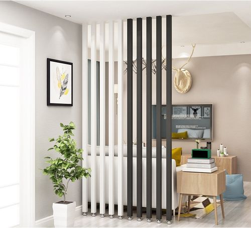 北欧装饰客厅屏风欧式实木格栅隔断柱子铁艺现代简约时尚入户玄关