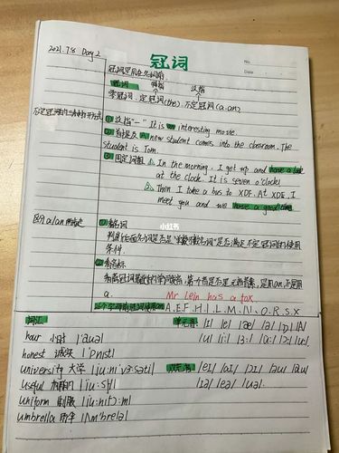 英语冠词的笔记来了_英语_教育_外语教育_英语教育