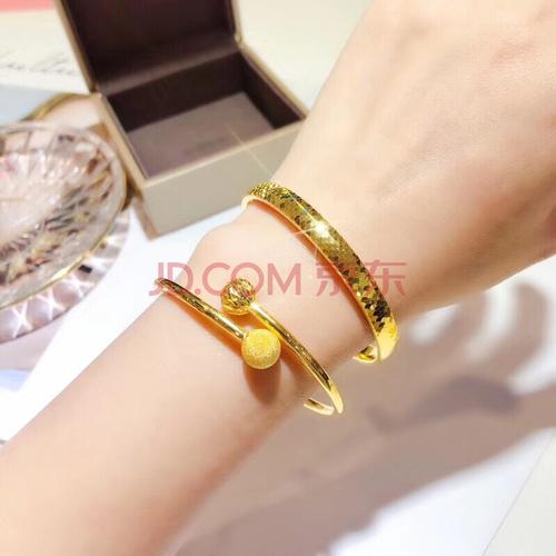 小腰金 3d硬金手镯999黄金镯子2021年新款时尚女足金.