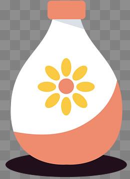 红白色矢量卡通陶器