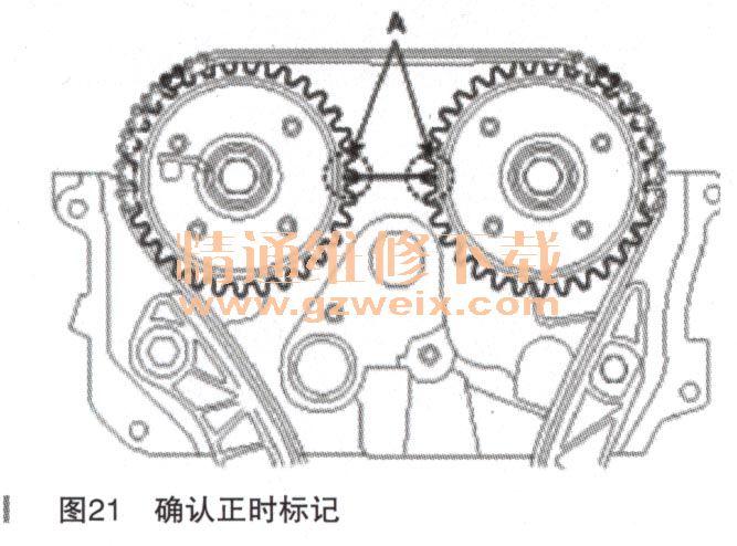 2013款现代劳恩斯酷派2.0 t g4kf发动机正时校对方法