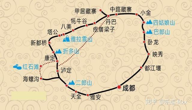 十一出行:川西大环线,小环线分别指的什么?