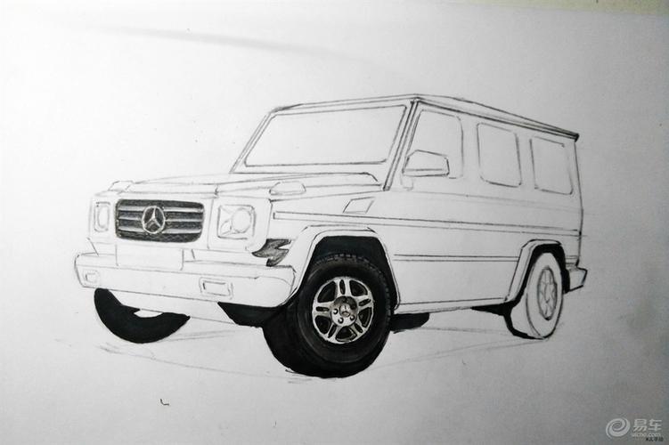 【wjl手绘】奔驰g级(入门级手绘汽车视频解说)