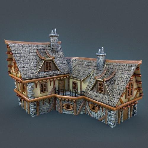 三视图_gamedev_游戏_3d_models_游戏_建筑_assets_enviroments_纹理