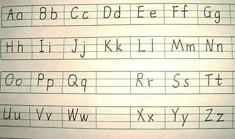 汉语拼音字母表 正确书写