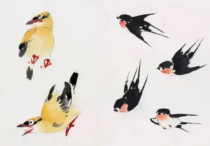 国画教程萧朗的小写意鸟禽草虫画稿