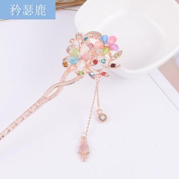 矜瑟鹿汉服头饰儿童发簪多优雅步摇古装发饰女童头饰流苏配饰风公主