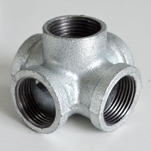 工业风管件立体五通水管支架书架接头 loft 镀锌五通镀锌水暖复古