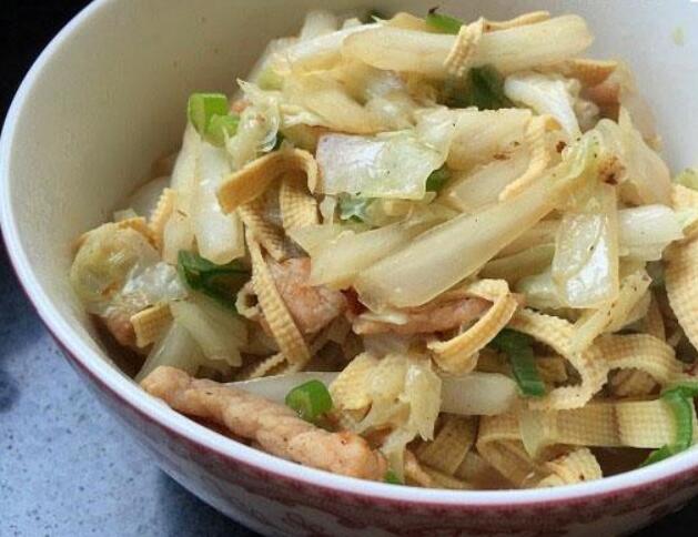 娃娃菜百叶肉丝