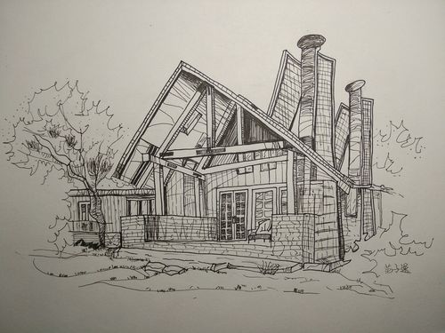 建筑速写临摹