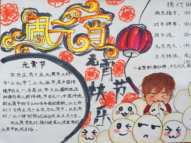 2012年春节元宵节手抄报