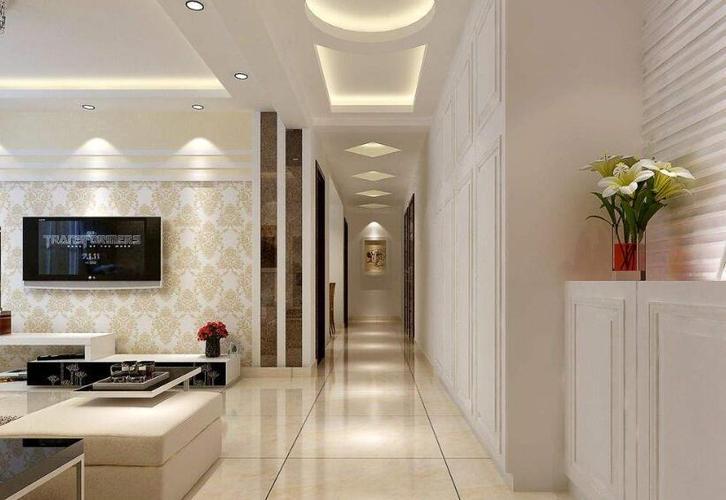 装修实景图片欣赏-90平新中式走廊吊顶图片欣赏-齐装网室内装修效果图