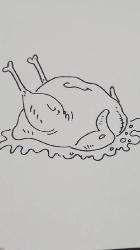 简笔画:烧鸡