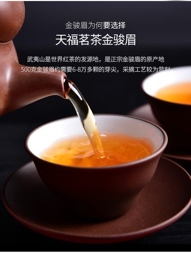 天福茗茶 金骏眉b2 正宗福建武夷正山红茶叶 200克礼盒装
