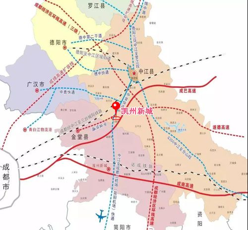 凯州新城德阳与中江对接成都东进下的一盘大棋