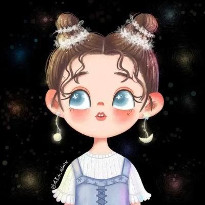 手绘可爱小女孩头像