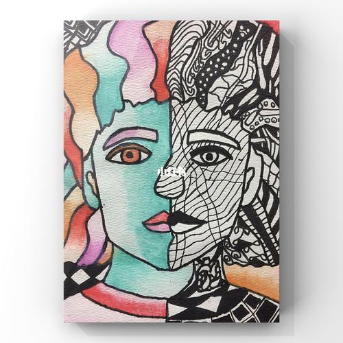 人物装饰画_装饰画_儿童画_小红书_文化_绘画