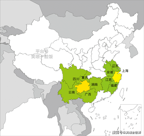 5个邻居的省份:贵州——云南,四川,重庆,湖南,广西;浙江——江苏,安徽