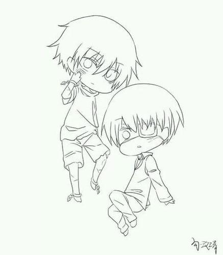 金木研q版图片高清线稿图线稿图啊线稿图要q版的.不是q版的也可以.