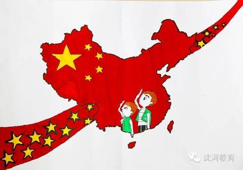 武汉红色抗日地图简笔画