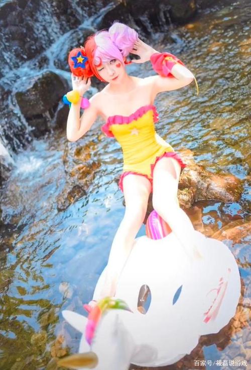 王者荣耀真人小姐姐cos小乔缤纷独角兽