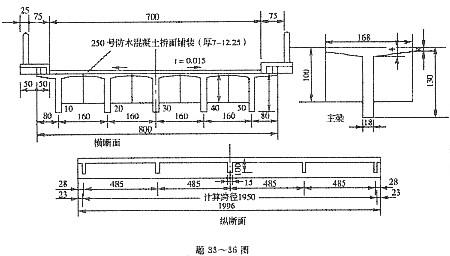 装配式t形梁桥的跨径为20m(计算跨径19.50m,主梁全长.