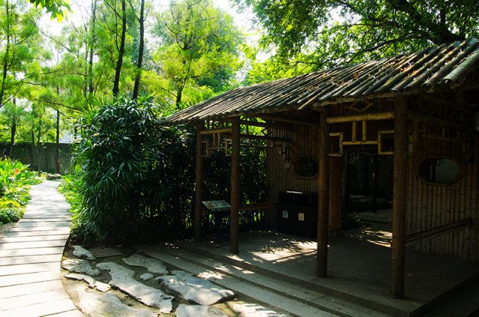 光影阑珊的竹屋,残存当年的武林江湖意.