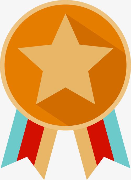 卡通金色徽章标签