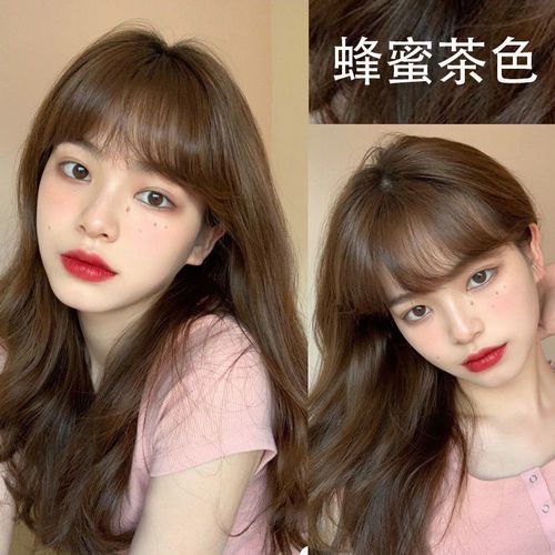 染学生2021街拍流行色奶茶黑茶粉棕色 蜂蜜茶色(经典显白) 长发三盒装