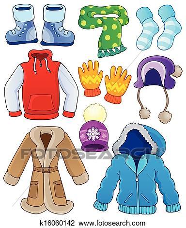 冬天穿的衣服简笔画