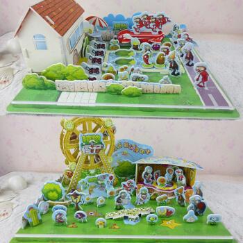 植物大战僵尸拼图3d立体拼图纸质泡沫diy手工拼装模型儿童玩具 新料大