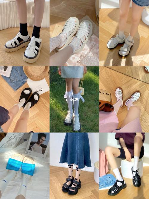 我跟你说,厚底凉鞋配袜子,真的绝了!_袜子_凉鞋_穿搭