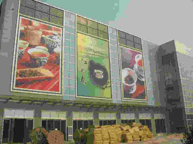 5款超市外墙设计效果图 商场楼宇干挂石材外墙广告牌安装结构图