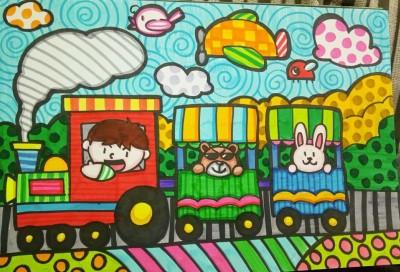 儿童画 线描装饰画畅想班-堆糖美好生活研究所