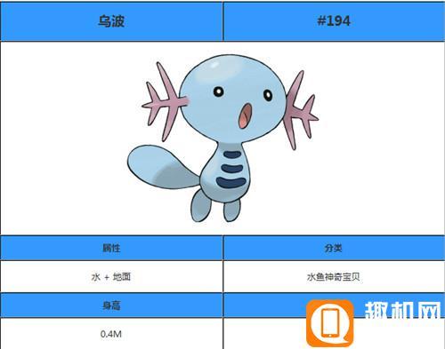 《口袋妖怪复刻》乌波属性及相克图鉴介绍