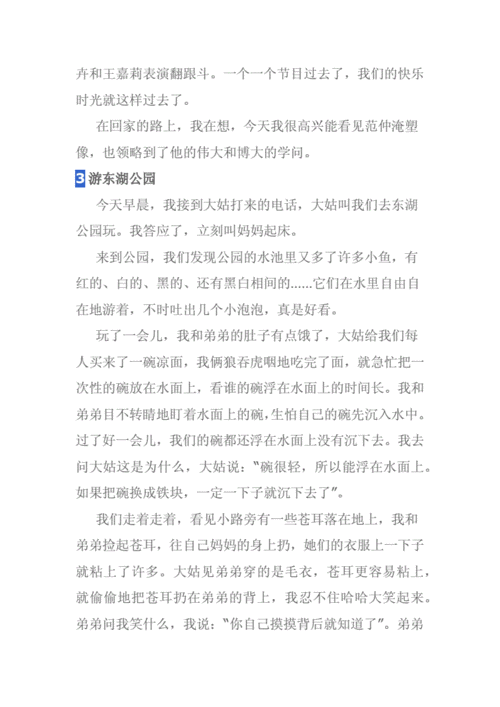 游东湖公园作文.docx 9页