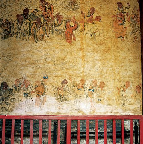 河南登封嵩山少林寺壁画