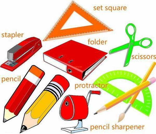 让孩子在学习过程中了解各种文具的名称,熟悉英语发音和简单对话场景