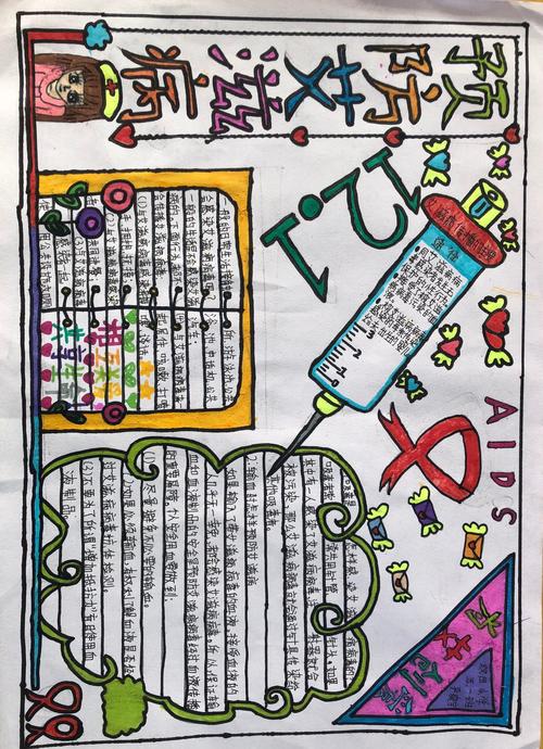 组织学生办一份防艾滋病手抄报.