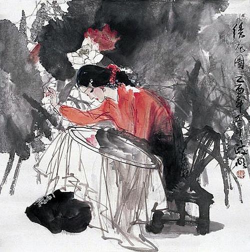 陈政明 人物国画作品