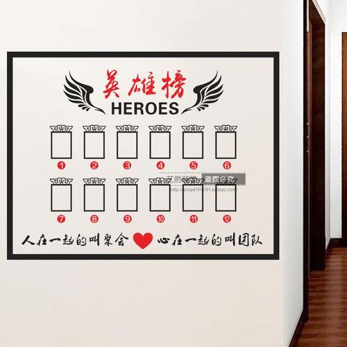 公司学校班级高三初三教室英雄榜学习标兵光荣墙照片墙贴纸画装饰