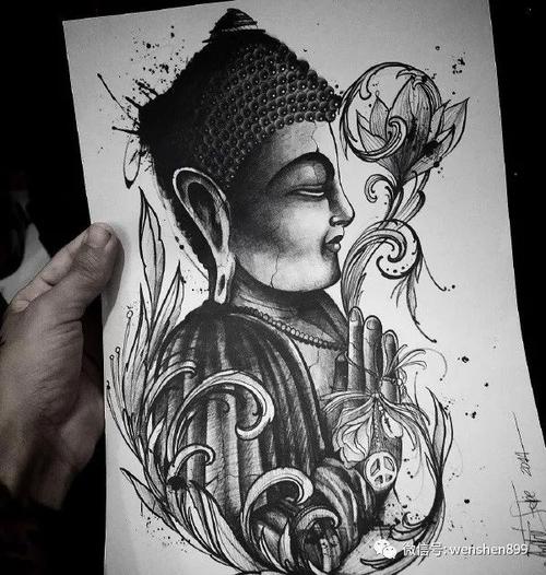 佛纹身手稿 如来佛纹身图案 纹身手稿素材 纹身图案