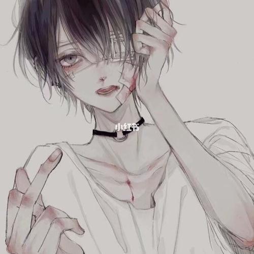 画师:雪杜 男生头像 丧系 病娇(上)_壁纸_二次元_动漫