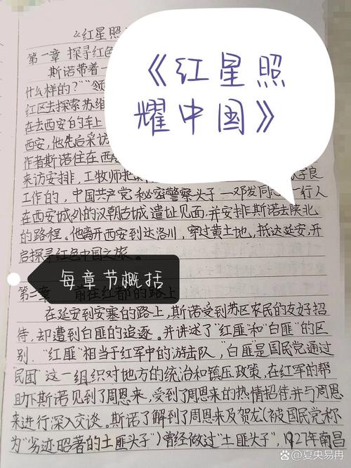 《红星照耀中国》每章节概括