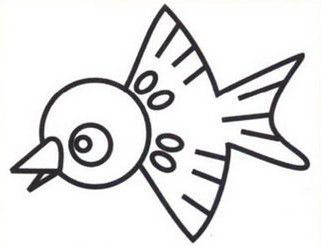 幼儿简笔画小麻雀