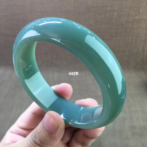 罕见碧玉瓷蓝玉镯_玉镯_时尚_配饰